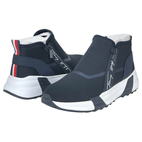 Tommy Hilfiger Morney Navy Stretch Womens Fashion Sneakers Size 10M - Picture 13 of 13